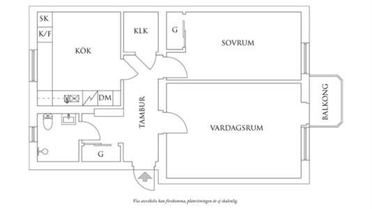 65 m2 lägenhet i Majorna-Linné att hyra